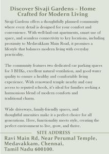 Image of 1512 Sq.ft 3 BHK Apartment / Flat for sale in Preetha Sivaji Gardens, Medavakkam, Chennai for Rs. 13000000