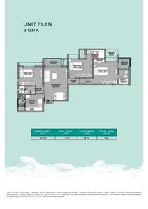 Image of 1120 Sq.ft 3 BHK Apartment / Flat for sale in Godrej Sky Greens, Manjari Khurd, Pune for Rs. 10500000