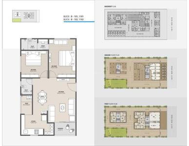 Image of 1200 Sq.ft 3 BHK Apartment / Flat for sale in Shlok Mirabel, Gota, Ahmedabad for Rs. 8500000