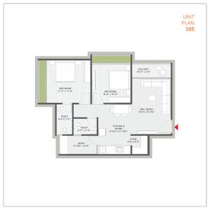 Image of 700 Sq.ft 2 BHK Apartment / Flat for sale in Shashwat Elegance, Sabarmati, Ahmedabad for Rs. 7000000