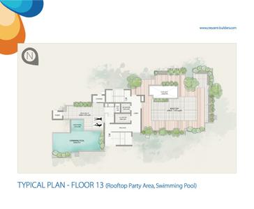 Image of 1104 Sq.ft 2 BHK Apartment / Flat for sale in Crescent Zinnia, Pottammal, Kozhikode for Rs. 7000000