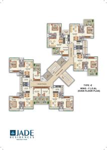 Image of 1270 Sq.ft 3 BHK Apartment / Flat for sale in Dheeraj Jade Residences , Wagholi, Pune for Rs. 7900000