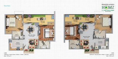 Image of 1300 Sq.ft 3 BHK Apartment / Flat for sale in Migsun Mahaluxmi Homz, Kaushambi, Ghaziabad for Rs. 9000000