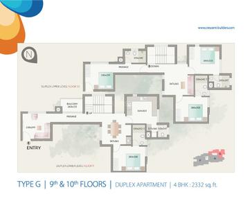 Image of 1104 Sq.ft 2 BHK Apartment / Flat for sale in Crescent Zinnia, Pottammal, Kozhikode for Rs. 7000000