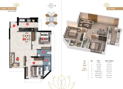 Image of 1258 Sq.ft 3 BHK Apartment / Flat for sale in SD Crown, Kandivali West, Mumbai for Rs. 19300000