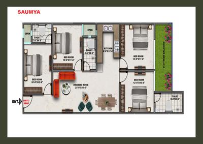 Image of 1600 Sq.ft 3 BHK Apartment / Flat for sale in Lucky Aestor Square, Noida Extension, Greater Noida for Rs. 6200000