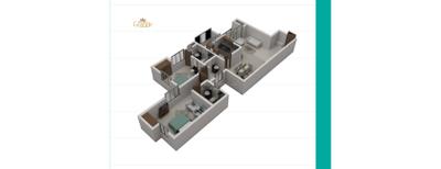 Image of 1070 Sq.ft 2 BHK Apartment / Flat for sale in Queens Grande, East Hill, Kozhikode for Rs. 7400000