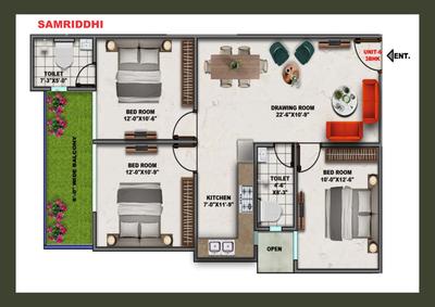 Image of 1600 Sq.ft 3 BHK Apartment / Flat for sale in Lucky Aestor Square, Noida Extension, Greater Noida for Rs. 6200000