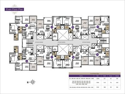 Image of 580 Sq.ft 1 BHK Apartment / Flat for sale in Legacy Bellezza, Tathawade, Pune for Rs. 4500000