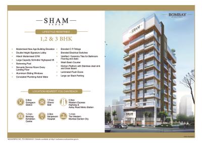 Image of 586 Sq.ft 1 BHK Apartment / Flat for sale in Sham Sadan, Goregaon East, Mumbai for Rs. 17500000