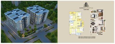 Image of 1150 Sq.ft 3 BHK Apartment / Flat for sale in Harshit Lifestyle Phase 2, Ayodhya Bypass, Bhopal for Rs. 3600000