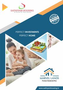 Image of 800 Sq.ft Residential Plot / Land for sale in Sathiyam Marvel Lands, Rathinamangalam, Chennai for Rs. 1920000