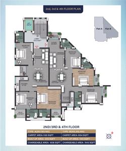 Image of 1200 Sq.ft 3 BHK Apartment / Flat for sale in Elite Anjali Fusion, Jharapada, Bhubaneswar for Rs. 10500000