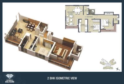 Image of 900 Sq.ft 2 BHK Apartment / Flat for sale in Satguru Solitaire, Kasarvadavali, Thane for Rs. 8800000