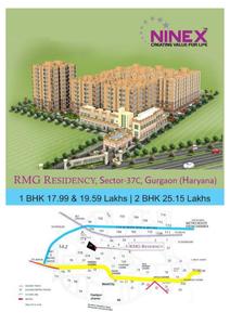 Image of 550 Sq.ft 1 BHK Apartment / Flat for sale in Ninex RMG Residency, Sector 37C, Gurgaon for Rs. 5000000