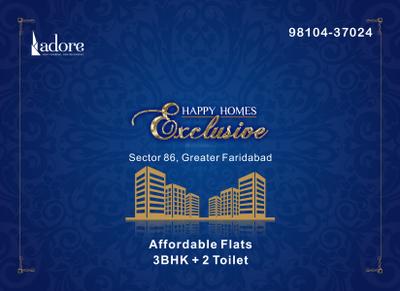 Image of 1000 Sq.ft 3 BHK Apartment / Flat for sale in Adore Happy Homes Exclusive, Sector 86, Faridabad for Rs. 6000000