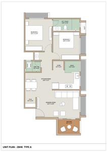 Image of 1282 Sq.ft 2 BHK Apartment / Flat for sale in Shree Suraj 24, Vavol, Gandhinagar for Rs. 4300000