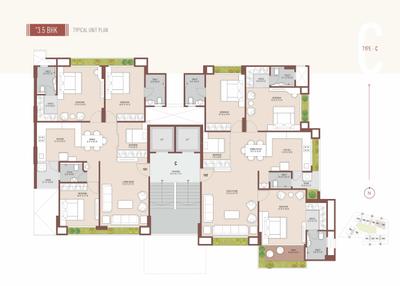 Image of 2753 Sq.ft 4 BHK Apartment / Flat for sale in Swastik Spinoza Enclave, Althan, Surat for Rs. 13000000