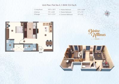 Image of 550 Sq.ft 1 BHK Apartment / Flat for sale in Divine Ultimus, Ghatkopar East, Mumbai for Rs. 11000000