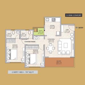Image of 1560 Sq.ft 3 BHK Apartment / Flat for sale in Bharat The Province Phase I, Punawale, Pune for Rs. 11600000