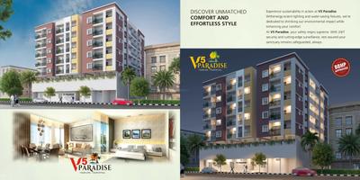 Image of 1310 Sq.ft 3 BHK Apartment / Flat for sale in V5 Paradise, RR Nagar, Bengaluru for Rs. 8900000