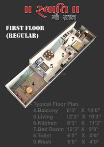 Image of 750 Sq.ft 3 BHK Duplex for sale in Swati Bungalows, Swati Park, Rajkot for Rs. 4300000
