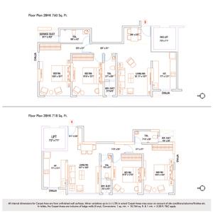 Image of 800 Sq.ft 2 BHK Apartment / Flat for sale in Morphosis Adagio, Mulund West, Mumbai for Rs. 17900000
