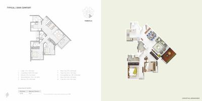 Image of 1290 Sq.ft 2 BHK Apartment / Flat for sale in Hinjawadi Eon Homes, Hinjawadi Phase 2, Pune for Rs. 7244000