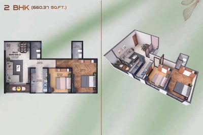 Image of 1038 Sq.ft 3 BHK Apartment / Flat for sale in The Obsidian, Jogeshwari West, Mumbai for Rs. 24500000