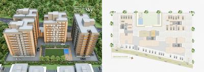 Image of 1750 Sq.ft 3 BHK Apartment / Flat for sale in Aadhvan Shine, Bopal, Ahmedabad for Rs. 8200000