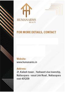 Image of 593 Sq.ft 1 BHK Apartment / Flat for sale in Sanskruti Sapphire, Nalasopara East, Nala Sopara for Rs. 4000005