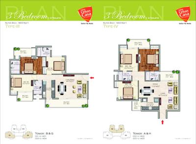 Image of 1300 Sq.ft 3 BHK Apartment / Flat for sale in Aditya Urban Casa, Sector 78, Noida for Rs. 16200000
