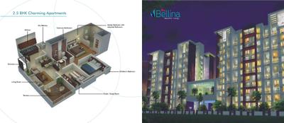 Image of 750 Sq.ft 2 BHK Apartment / Flat for sale in Gini Bellina Phase 3, Lohegaon, Pune for Rs. 5100000