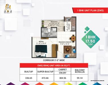 Image of 472 Sq.ft 2 BHK Apartment / Flat for sale in Rangoli Aashiyana, Makadwali, Ajmer for Rs. 2000000
