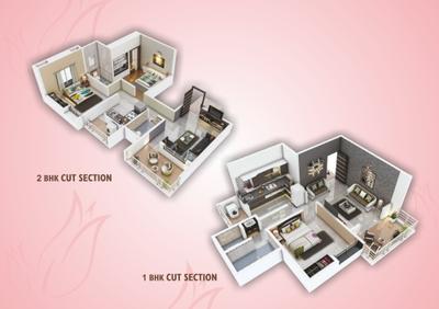 Image of 830 Sq.ft 2 BHK Apartment / Flat for sale in CK Shanaya Elegance, Lavale, Pune for Rs. 5300000