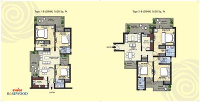 Image of 1249 Sq.ft 2 BHK Apartment / Flat for sale in Avalon Rosewood, Sector 16, Bhiwadi for Rs. 6250000