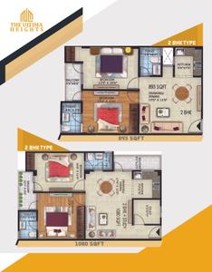 Image of 893 Sq.ft 2 BHK Apartment / Flat for sale in VRSA The Ultima Heights, Sector 104, Noida for Rs. 5800000