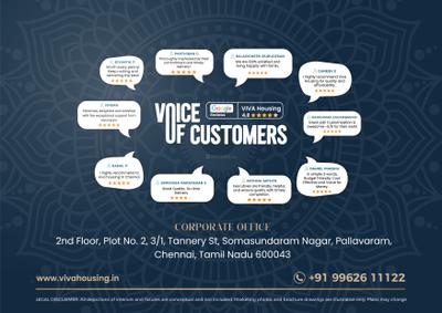 Image of 1100 Sq.ft 3 BHK Apartment / Flat for sale in Viva Vivify, Kodambakkam, Chennai for Rs. 24400000