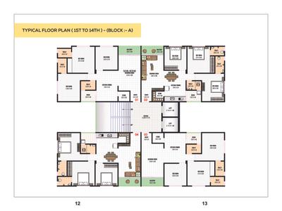 Image of 1845 Sq.ft 3 BHK Apartment / Flat for sale in Shivay Signature Elena, Zundal, Ahmedabad for Rs. 6800000