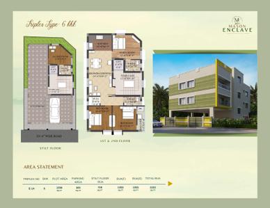 Image of 1902 Sq.ft 4 BHK Duplex for sale in Mason Enclave, Raghunathpur, Bhubaneswar for Rs. 16500000