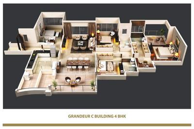 Image of 3400 Sq.ft 4 BHK Apartment / Flat for sale in Pride Purple Park Grandeur Phase II, Baner, Pune for Rs. 65000000