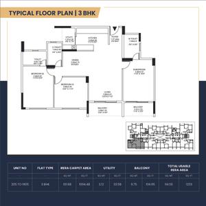 Image of 1675 Sq.ft 3 BHK Apartment / Flat for sale in Pride Altius, Bagalakunte, Bengaluru for Rs. 22000000