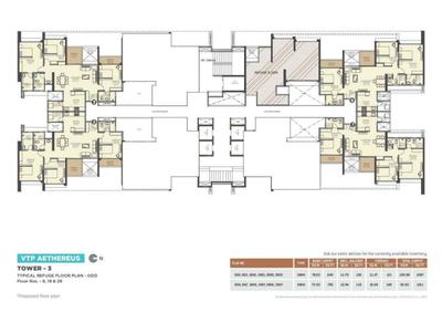 Image of 973 Sq.ft 3 BHK Apartment / Flat for sale in VTP Aethereus Phase 2 by VTP Realty, Mahalunge, Pune for Rs. 11400000