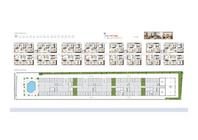Image of 1308 Sq.ft 2 BHK Apartment / Flat for sale in Maarvel Icon Heights, Enikepadu, Vijayawada for Rs. 5800000