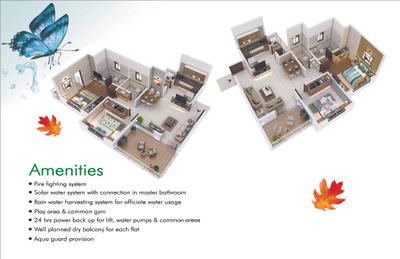 Image of 950 Sq.ft 2 BHK Apartment / Flat for sale in Lifestyle Royal Oak B1B2 A1 A2A3, Wakad, Pune for Rs. 7200000
