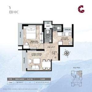 Image of 615 Sq.ft 1 BHK Apartment / Flat for sale in Sea Rock, Borivali West, Mumbai for Rs. 12500000