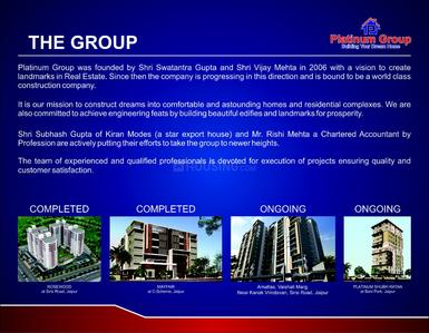 Image of 538 Sq.ft 1 BHK Apartment / Flat for sale in Platinum Heights, Lalarpura, Jaipur for Rs. 2970000
