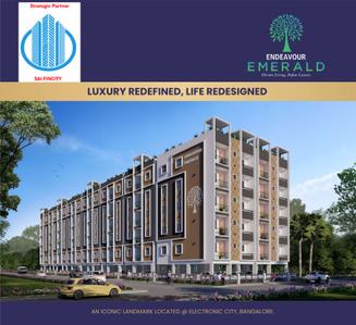 Image of 1107 Sq.ft 2 BHK Apartment / Flat for sale in Endeavour Emerald, Electronic City, Bengaluru for Rs. 5900000