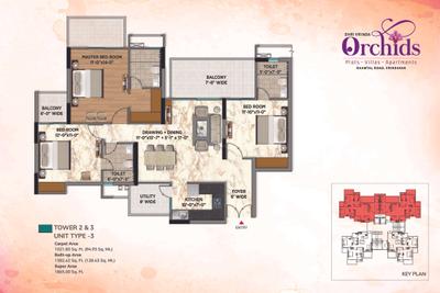 Image of 725 Sq.ft 1 BHK Apartment / Flat for sale in Om Shri Vrinda Orchids, Sunrakh Bangar, Vrindavan for Rs. 5500000