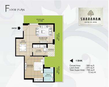 Image of 1580 Sq.ft 3 BHK Apartment / Flat for sale in Great Value Sharanam, Sector 107, Noida for Rs. 8500000